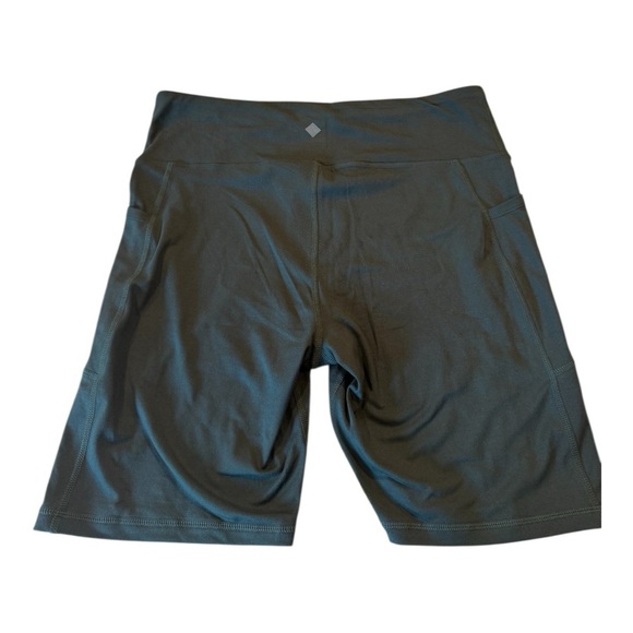 RISE High Waist Biker Shorts - Driven Compression Lotus Jersey Dark Green Shortp - Picture 12 of 13